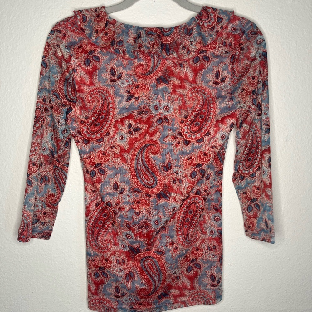 ๐บ Chaps Denim Paisley Print Top | Size M - Picture 5 of 5